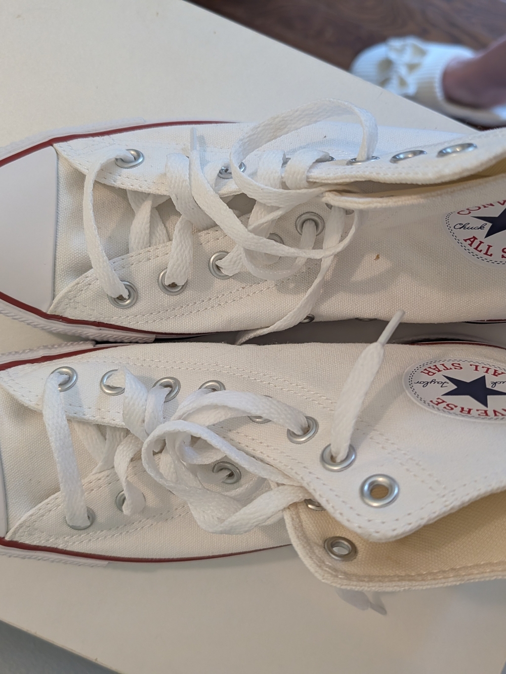 Converse Women's or Men's White High Top Chuck Taylor All Star Sneakers - Picture 5 of 5
